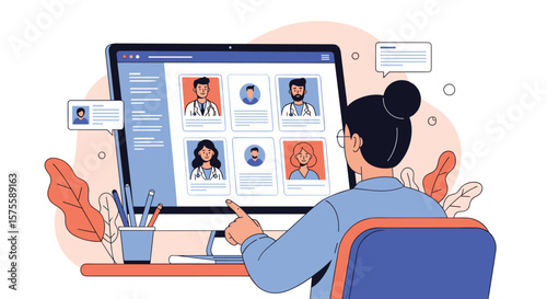Online doctor appointment booking system interface design for healthcare professionals
