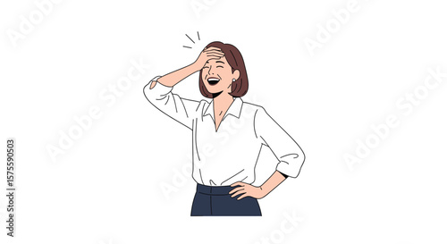 Frustrated woman facepalming experiencing a memory lapse moment of realization