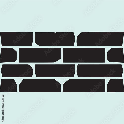 Crumbling Brick Wall Silhouette