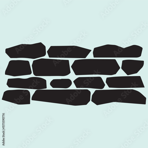 Shattered Brick Wall Silhouette