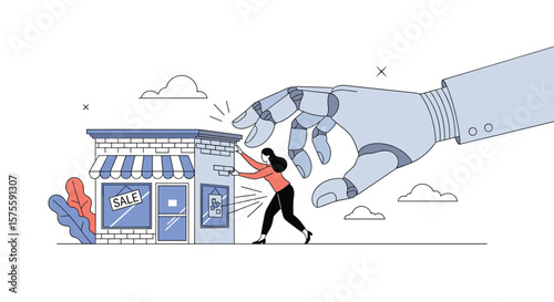 Artificial intelligence transforming small businesses automation digital transformation for entrepreneurs and retail