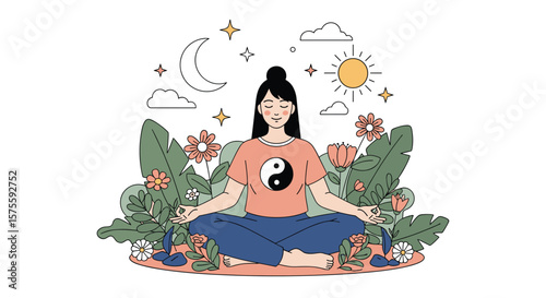 Harmonious balance achieved through daily meditation practices for inner peace and well being