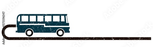 The symbol of a stylized passenger bus.