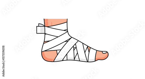 Proper technique for wrapping an ankle injury using an elastic bandage for support and pain relief
