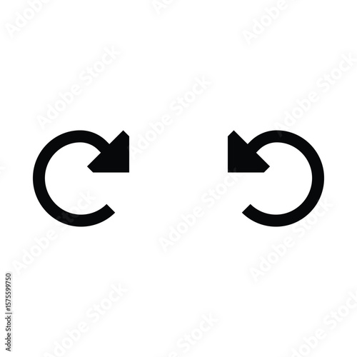 Opposing Arrows Symbolizing Reversal and Rotation 