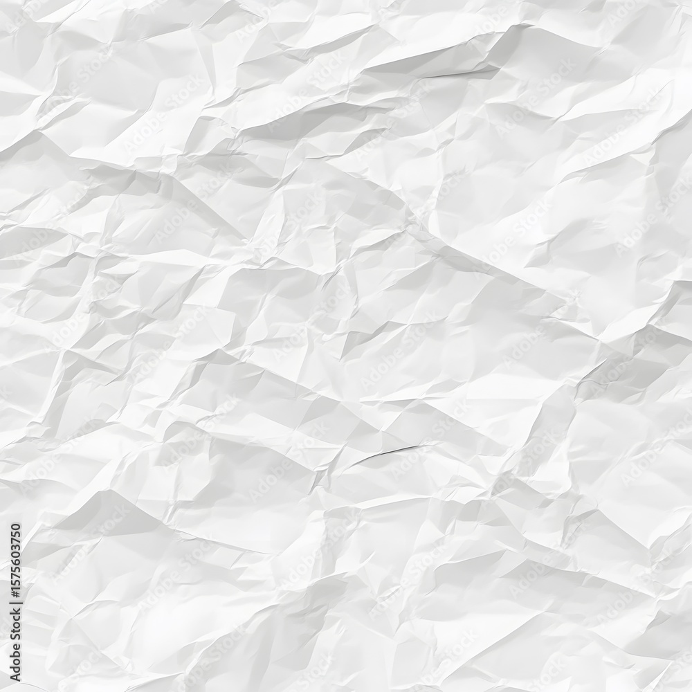 Obraz premium Crumpled White Paper Texture Background Design