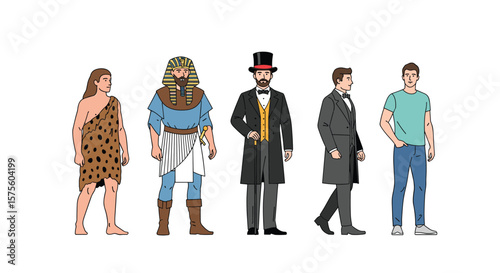 A journey through time exploring human evolution and historical eras