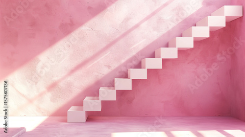 stairs in the red wall
