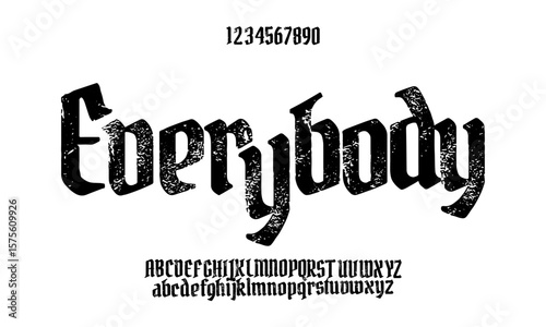 Alphabet Bold Grunge Font. Rustic Font. Distressed Font. Rough Font.