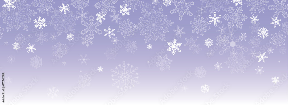 Fototapeta premium スノーフレイクの舞う冬の空