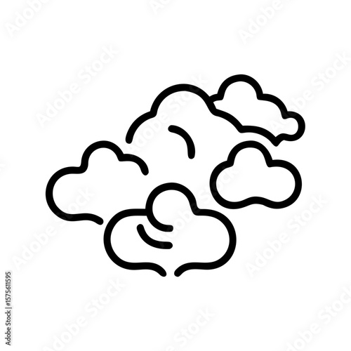 Xiangyun cloud pattern icon on transparent background  