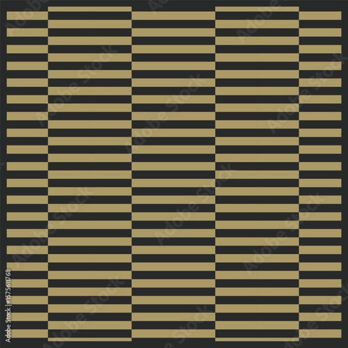 Abstract Geometric Pattern Gold and Black Stripes