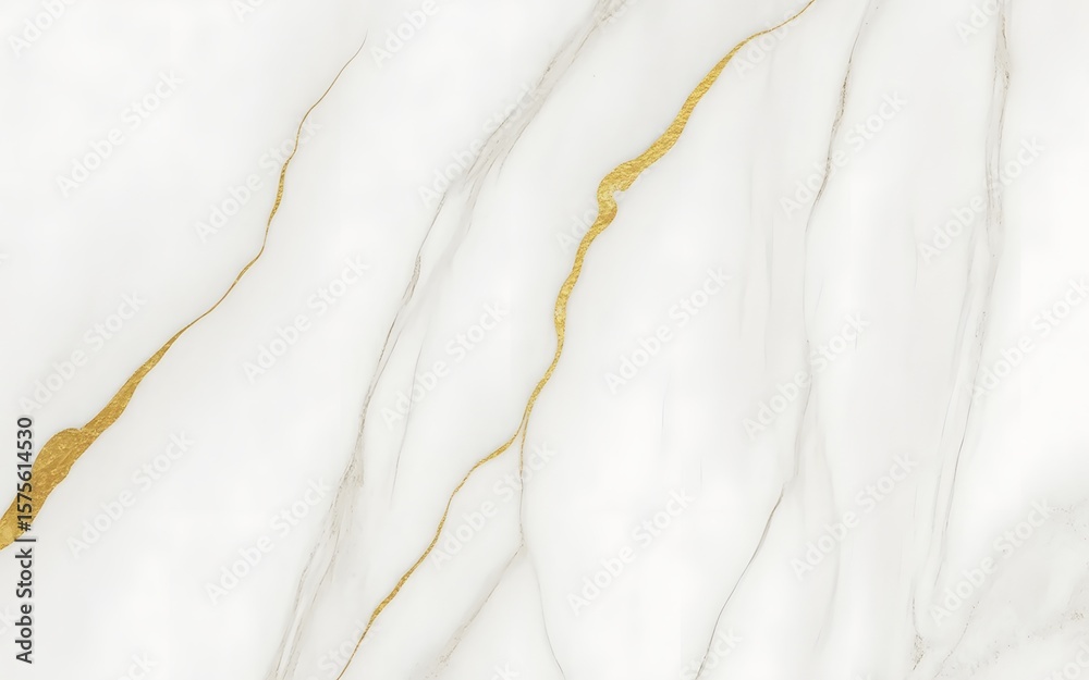 Fototapeta premium Elegant white marble texture with gold veins creating luxurious interior design elements