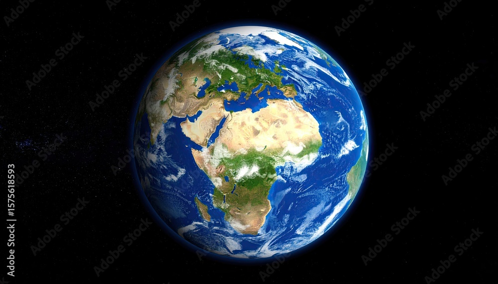 Fototapeta premium Earth from space, detailed view (1)