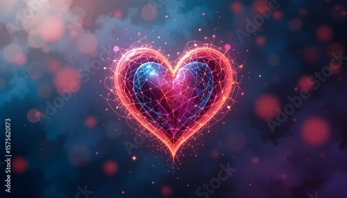 Heart Vector Background with Romantic Design and Soft Gradient for Love and Valentine Themes