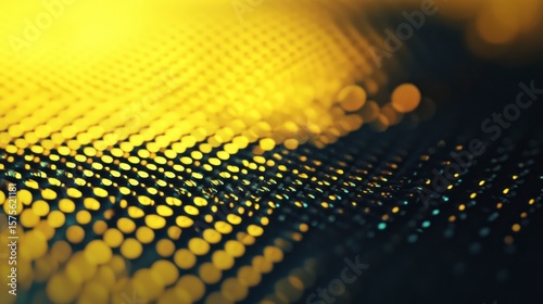 Abstract yellow black dot pattern graphic