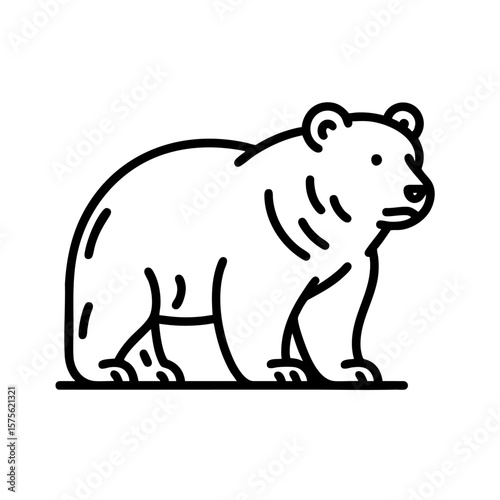 Majestic Bear in the Wild  A Nature Illustration
