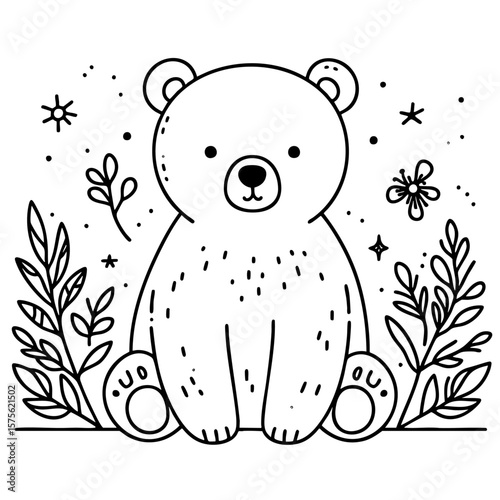Adorable Polar Bear Cub Illustration