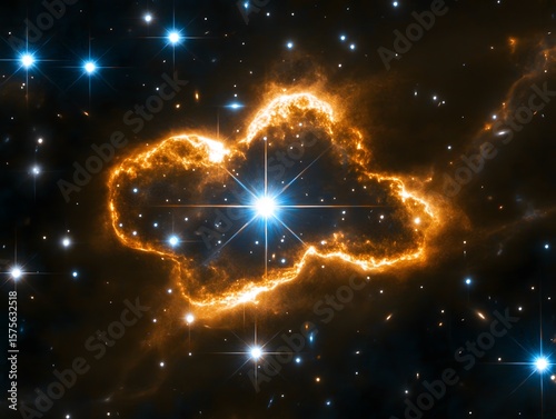 Stunning Cosmic Nebula Cloud Space Background