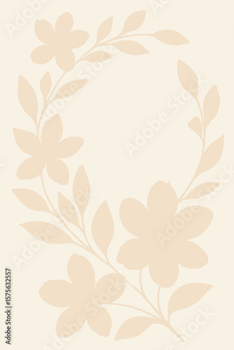 Swirling Floral Composition in Watercolor