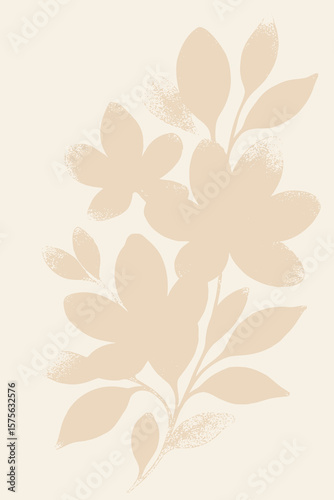 Abstract Watercolor Bouquet in Soft Tones
