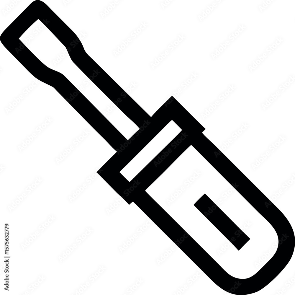 Screwdriver Icon Design for Construction Repair or Maintenance Projects in Various Colors Screwdriver Icon Design for Construction Repair or Maintenance Projects in Various Colors
