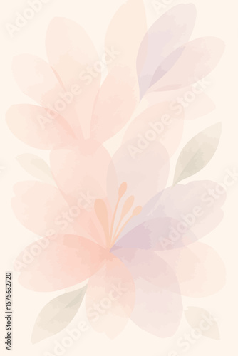 Abstract Watercolor Flower in Pastel Tones