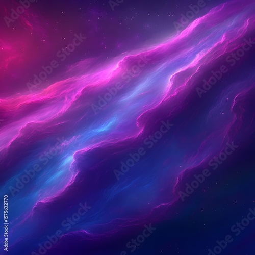 Vibrant Purple and Blue Nebula Space Cloudscape