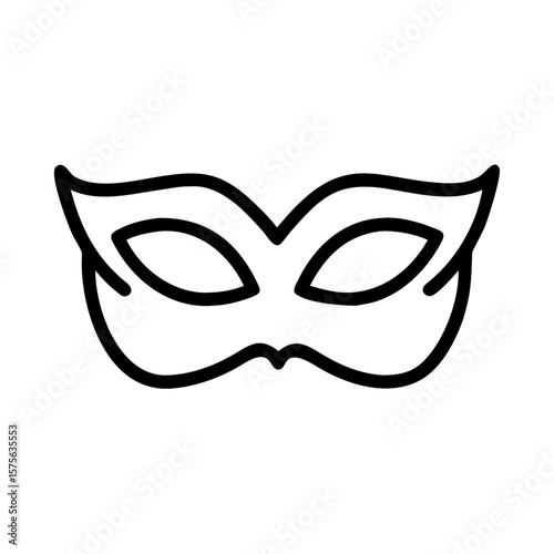 Decorative mask outline for celebration or festival design  
