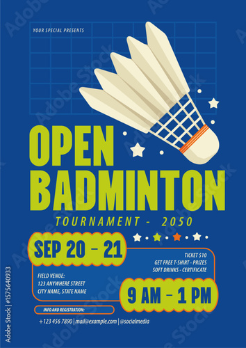 MODERN BADMINTON TOURNAMENT FLYER