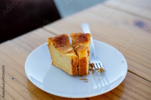 Two pies on a white plate