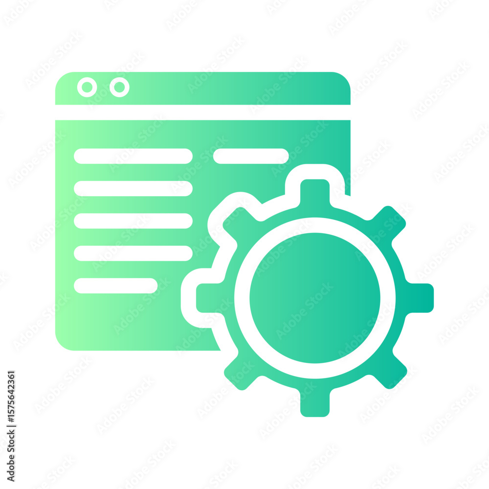 Fototapeta premium web browser gradient icon