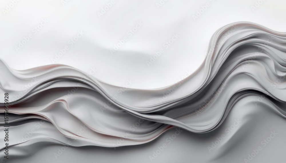Obraz premium Abstract grayscale flowing fabric curves