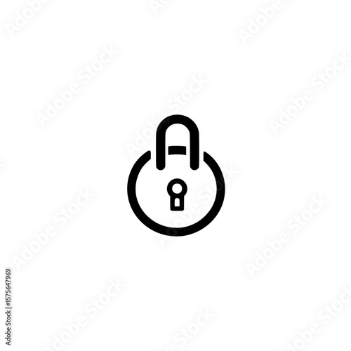 Padlock with Key Symbolizing Security Access Control Protection and Unlocking Concept

