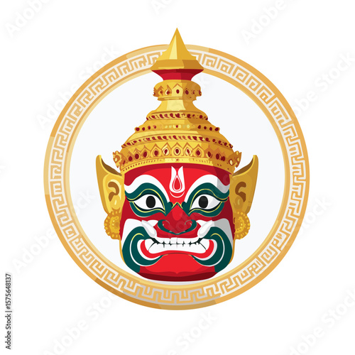 Majestic Hanuman Mask: A Symbolic Representation of Strength and Devotion