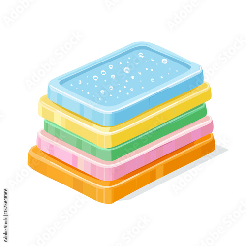 Stack of Colorful Soap Bars