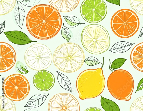 Citrus Fruit Pattern – Fresh Summer Vibes