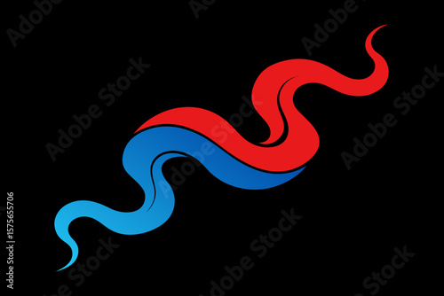 snake on black background
