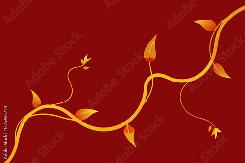 red dragon on a yellow background