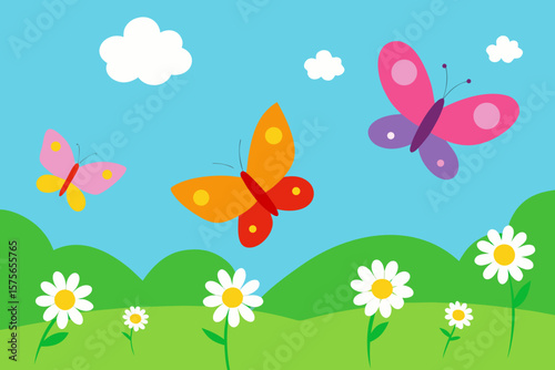 seamless pattern with butterflies
