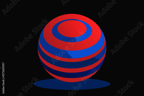 red ball on a white background