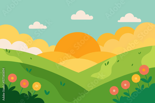 landscape with mountains