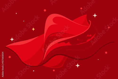 abstract red background with hearts