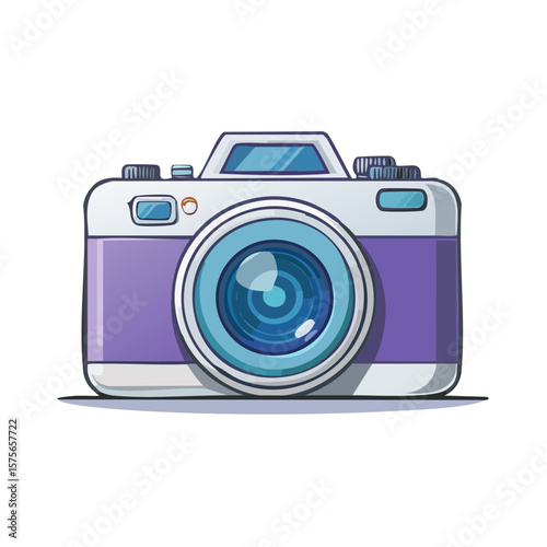 Stylized Camera Illustration Classic Design Photography Equipment Lens Shutter