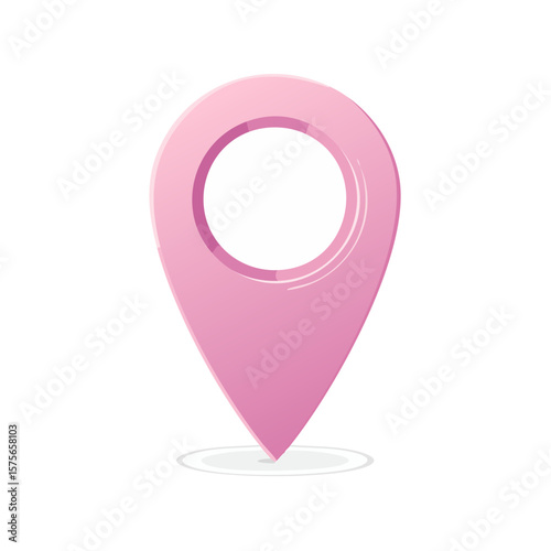 Pink Map Pointer Pin Location Finder Simple Digital Icon Graphic Element