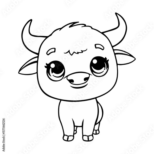cute cow sketch vector illustration isolated on white background ai generated