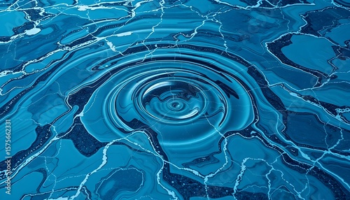 Wallpaper Mural Water ripples creating patterns nature abstract image calm environment close-up view Torontodigital.ca