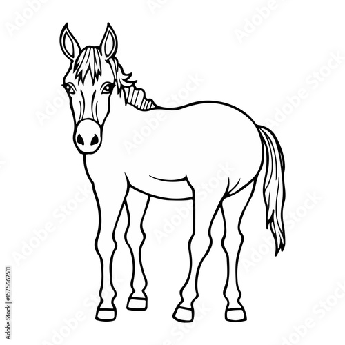 horse sketch vector illustration isolated on white background ai generated