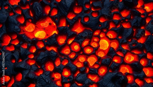 Wallpaper Mural Volcanic eruption lava flow nature close-up geothermal environment abstract concept Torontodigital.ca