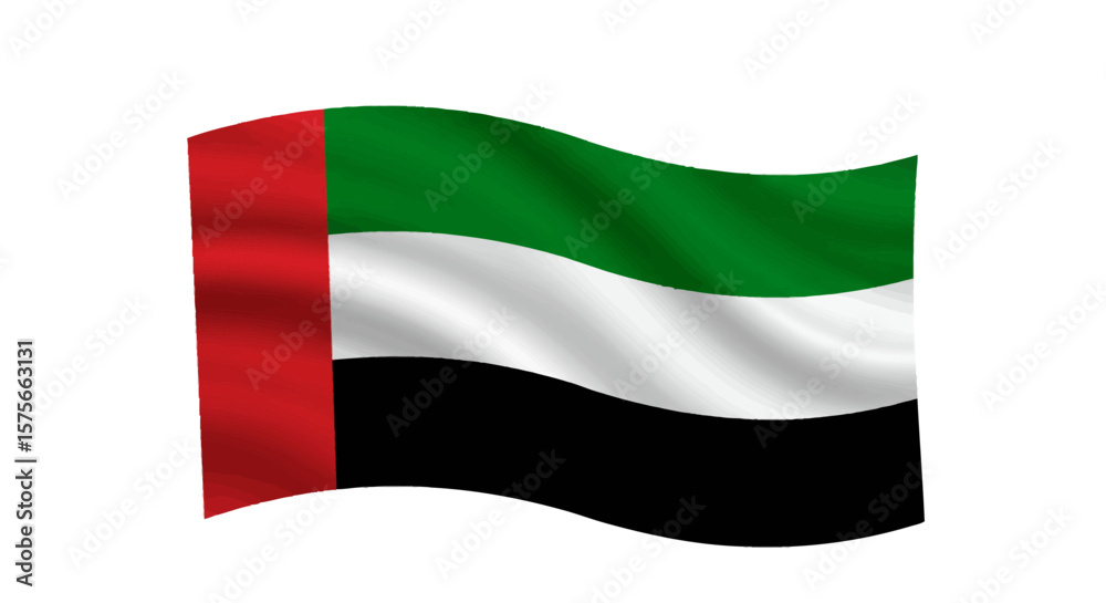 Obraz premium Flag of the United Arab Emirates waving